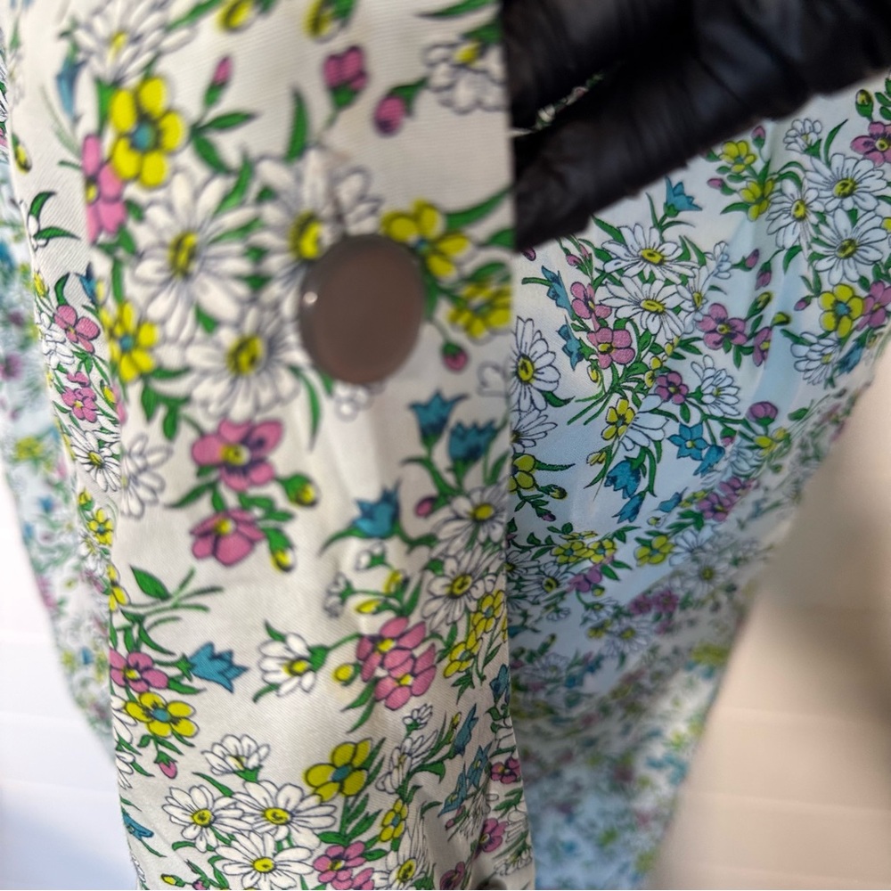 Vtg Sears women’s floral house coat dress button up Side Pocket guesstimate 16 - Picture 7 of 12